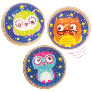 3 Little Owls Glitter Jet Balls (Pack of 10)