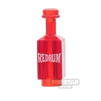 Product shot BrickForge - Square Bottle - Trans Red - Red Rum