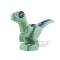 Product shot LEGO Animals Mini Figure - Baby Raptor Dinosaur - Sand Green