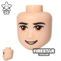 Product shot LEGO Disney Princess Mini Figure Heads - Light Brown Eyes - Open Smile
