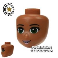 Product shot LEGO Friends Mini Figure Heads - Green Eyes and Pale Pink Lips