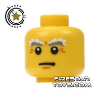 Product shot LEGO Mini Figure Heads - Gray Eyebrows