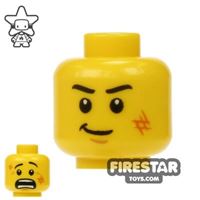 Product shot LEGO Mini Figure Heads - Scratched Face