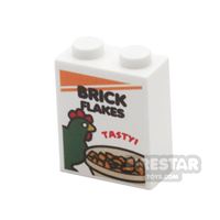 Product shot Custom printed Brick 1x2x2 - Brick Flakes Cereal