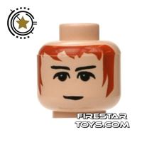 Product shot LEGO Mini Figure Heads - Brown Hair