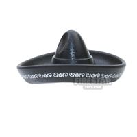 Product shot LEGO - Mexican Sombrero - Black With Silver Trim