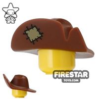 Product shot LEGO - Wide Brim Hat with Patch - Reddish Brown
