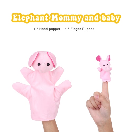 Animals Hand Puppets Finger Puppets Story Time Educational Puppet Set Cartoon Animals Mother Baby for Children Shows Playtime Schools 2Pcs Dog