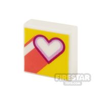 Product shot Printed Tile 1x1 Heart