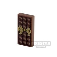Product shot Printed Tile 1x2 - Chocolate Bar