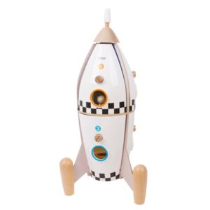 Classic World Wooden Rocket Ship Children's Toy - White