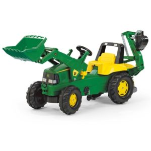 Rolly Toys rollyJunior John Deere Tractor with Loader & Backhoe - Green