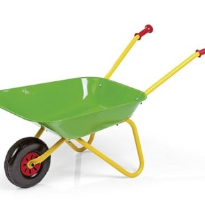 Rolly Toys Kids Toy Metal Wheelbarrow - Green & Yellow