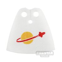 Product shot Custom Design Cape - Standard - White with Classic Space Logo