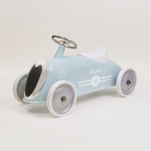 NO. 4 Personalised 4th Birthday Blue Ride on Toy