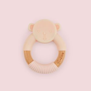 Pink Bear Teether Ring