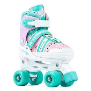 SFR Spectra Adjustable Quad Skates - Pink / Green - Kids