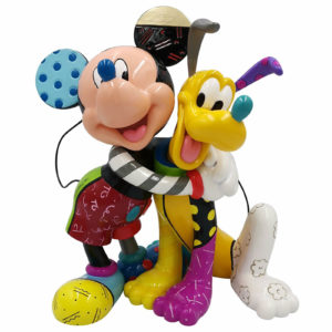 Disney by Romero Britto Mickey Mouse with Pluto Figurine 20cm