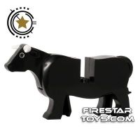 Product shot BrickForge Animals Mini Figure - Angus Cow - Black