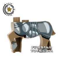 Product shot BrickForge Animals Mini Figure - Centaur Charger - Dark Tan