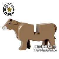 Product shot BrickForge Animals Mini Figure - Jersey Cow - Dark Tan