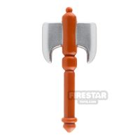 Product shot BrickForge - Battle Axe - Silver Blade Dark Orange Handle