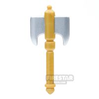 Product shot BrickForge - Battle Axe - Silver Blade Gold Handle