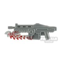 Product shot BrickForge Shredder Gun with Blood Splatter
