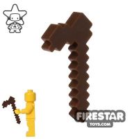 Product shot BrickTactical - Minecraft Hoe - Dark Brown