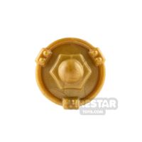 Product shot BrickWarriors - Buckler Shield - Pearl Gold