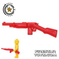 Product shot BrickWarriors - Gangster Rifle - Red
