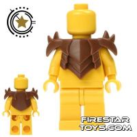 Product shot BrickWarriors - Horned Plate Armour - Brown