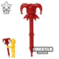 Product shot BrickWarriors - Jester Staff - Dark Red