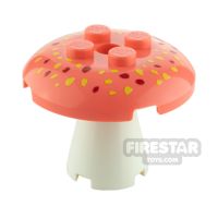 Product shot Custom Printed Toadstool Large Coral and White