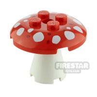 Product shot Custom Printed Toadstool Large Red and White