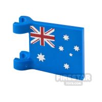 Product shot Custom Printed Flag with 2 Holders 2x2 Australian Flag