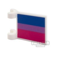 Product shot Custom Printed Flag with 2 Holders 2x2 Bisexual Flag