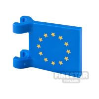 Product shot Custom Printed Flag with 2 Holders 2x2 EU Flag