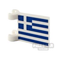Product shot Custom Printed Flag with 2 Holders 2x2 Greek Flag