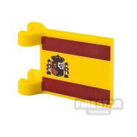 Product shot Custom Printed Flag with 2 Holders 2x2 Spanish Flag