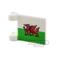 Product shot Custom Printed Flag with 2 Holders 2x2 Welsh Flag