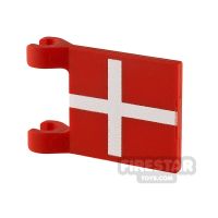 Product shot Custom Printed Flag with 2 Holders 2x3 Danish Flag