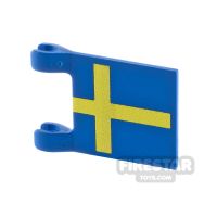 Product shot Custom Printed Flag with 2 Holders 2x3 Swedish Flag