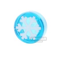 Product shot Custom Printed Round Tile 1x1 Snowflake