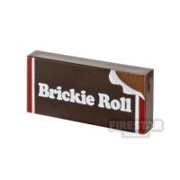 Product shot Custom Printed Tile 1x2 Brickie Roll Chocolate Bar