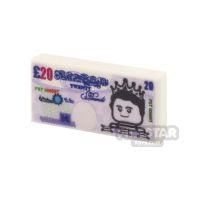 Product shot Custom Printed Tile 1x2 20 Pound Note