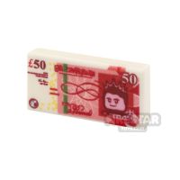 Product shot Custom Printed Tile 1x2 50 Pound Note