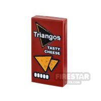 Product shot Custom Printed Tile 1x2 Triangos Tasty Cheese