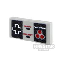 Product shot Custom Printed Tile 1x2 Video Game Controller