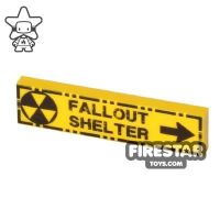 Product shot Custom Printed Tile 1x4 Fallout Shelter